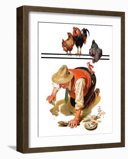 "Hens and Gardner,"May 11, 1935-Joseph Christian Leyendecker-Framed Giclee Print