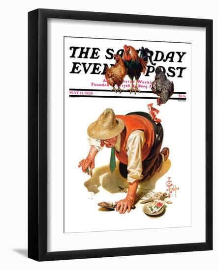 "Hens and Gardner," Saturday Evening Post Cover, May 11, 1935-Joseph Christian Leyendecker-Framed Giclee Print