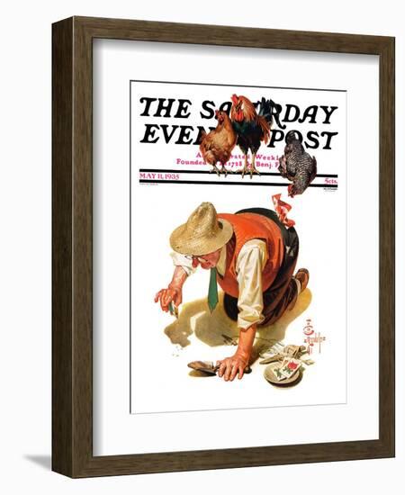 "Hens and Gardner," Saturday Evening Post Cover, May 11, 1935-Joseph Christian Leyendecker-Framed Giclee Print