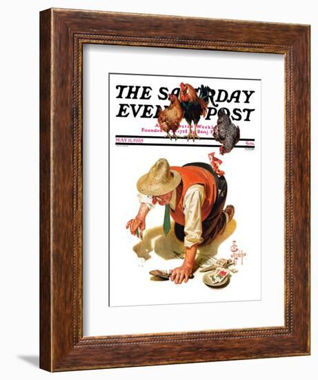 "Hens and Gardner," Saturday Evening Post Cover, May 11, 1935-Joseph Christian Leyendecker-Framed Giclee Print