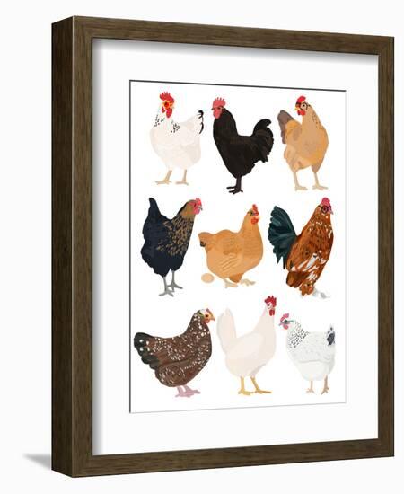 Hens In Glasses-Hanna Melin-Framed Art Print