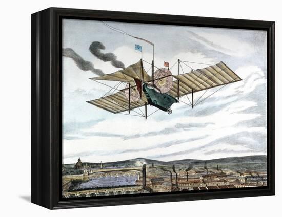 Henson and Stringfellow's 1843 Design for Steam-Powered Flying Machine, 1843-null-Framed Premier Image Canvas