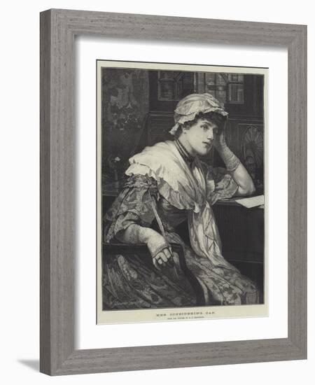 Her Considering Cap-Edward Frederick Brewtnall-Framed Giclee Print