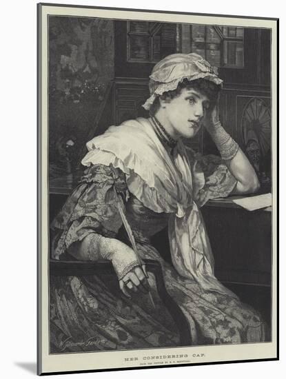 Her Considering Cap-Edward Frederick Brewtnall-Mounted Giclee Print