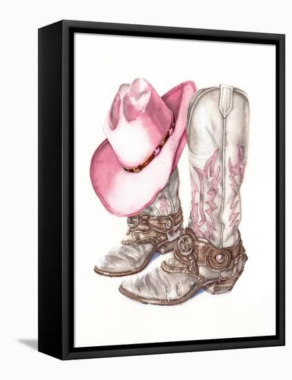 Her Cowboy Boots-Paul Mathenia-Framed Stretched Canvas