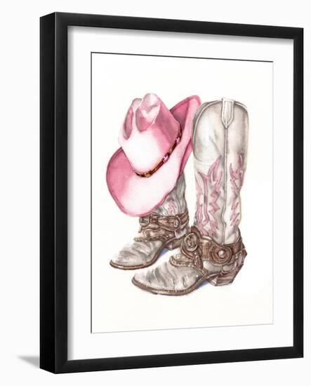 Her Cowboy Boots-Paul Mathenia-Framed Art Print