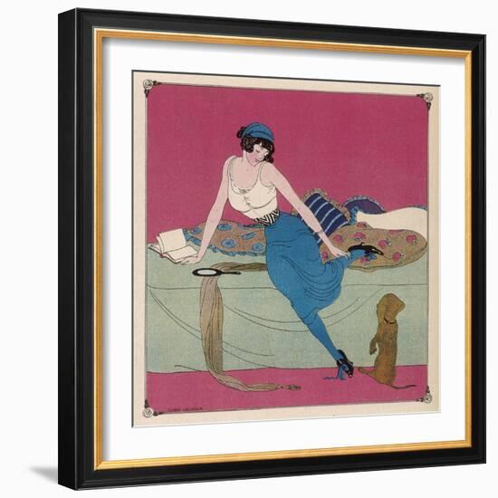 Her Dachshund is Proposing a Walk-Gerda Wegener-Framed Photographic Print