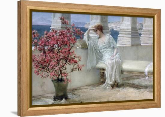 Her Eyes are with Thoughts and They are Far Away-Sir Lawrence Alma-Tadema-Framed Premier Image Canvas