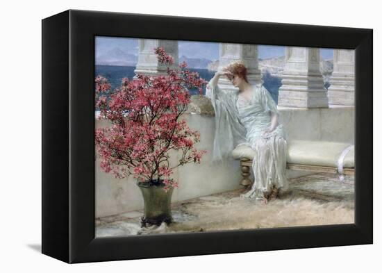 Her Eyes are with Thoughts and They are Far Away-Sir Lawrence Alma-Tadema-Framed Premier Image Canvas