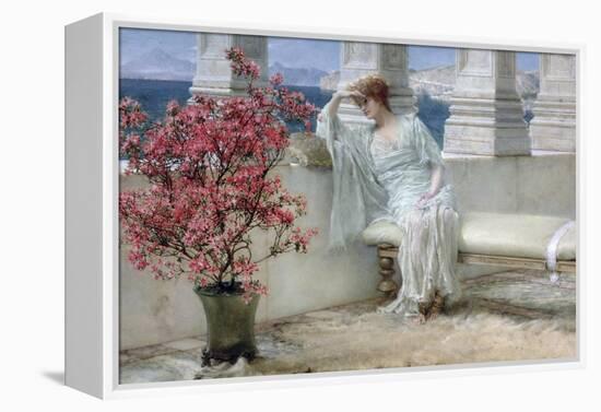 Her Eyes are with Thoughts and They are Far Away-Sir Lawrence Alma-Tadema-Framed Premier Image Canvas