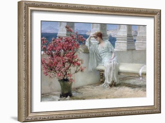 Her Eyes are with Thoughts and They are Far Away-Sir Lawrence Alma-Tadema-Framed Giclee Print