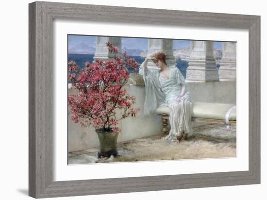 Her Eyes are with Thoughts and They are Far Away-Sir Lawrence Alma-Tadema-Framed Giclee Print