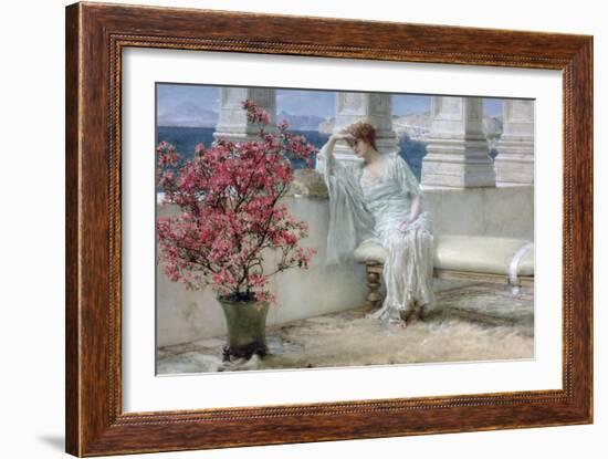 Her Eyes are with Thoughts and They are Far Away-Sir Lawrence Alma-Tadema-Framed Giclee Print