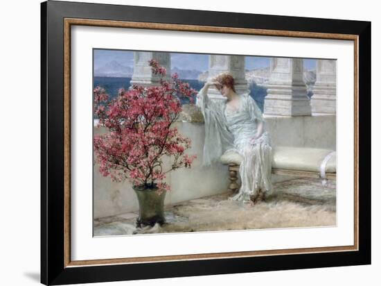 Her Eyes are with Thoughts and They are Far Away-Sir Lawrence Alma-Tadema-Framed Giclee Print