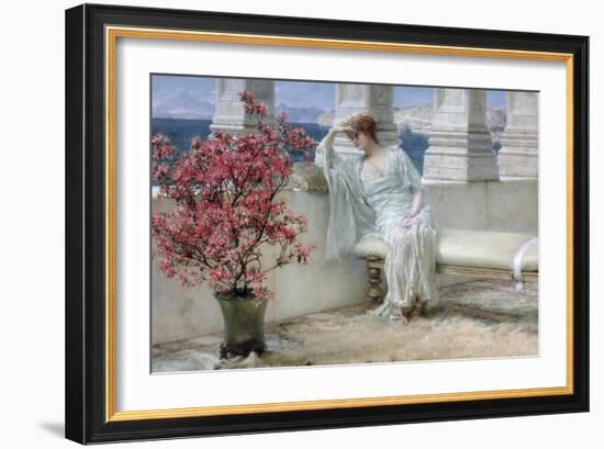 Her Eyes are with Thoughts and They are Far Away-Sir Lawrence Alma-Tadema-Framed Giclee Print