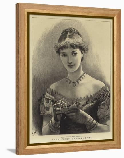 Her First Engagement-Arthur Hopkins-Framed Premier Image Canvas