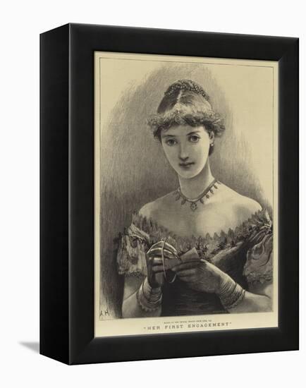 Her First Engagement-Arthur Hopkins-Framed Premier Image Canvas