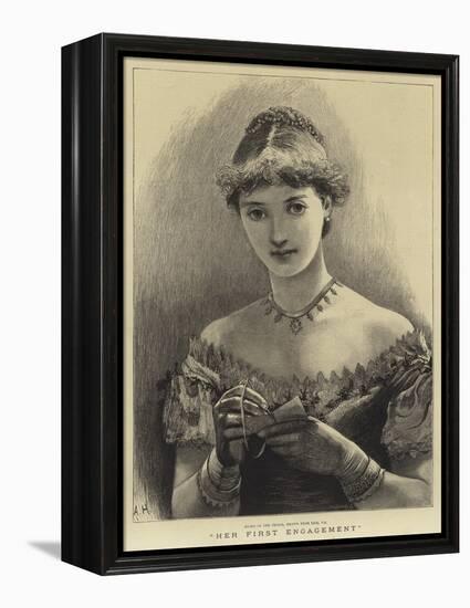 Her First Engagement-Arthur Hopkins-Framed Premier Image Canvas