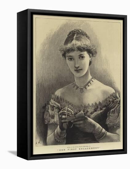 Her First Engagement-Arthur Hopkins-Framed Premier Image Canvas