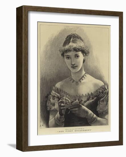 Her First Engagement-Arthur Hopkins-Framed Giclee Print