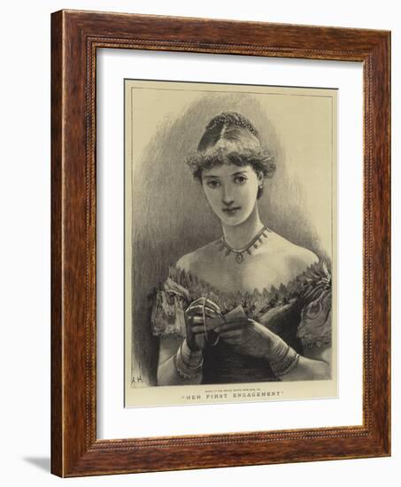 Her First Engagement-Arthur Hopkins-Framed Giclee Print