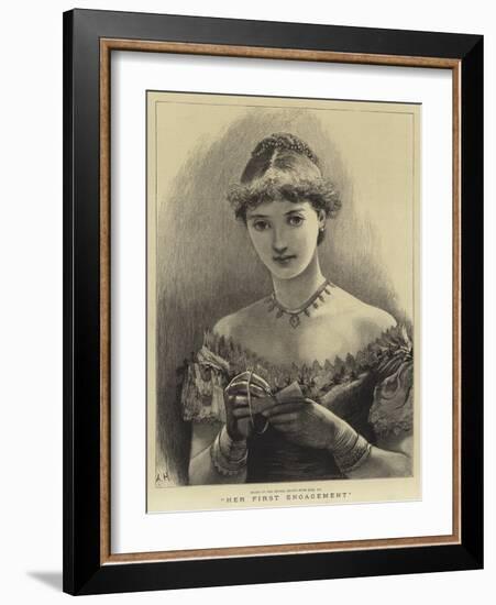 Her First Engagement-Arthur Hopkins-Framed Giclee Print