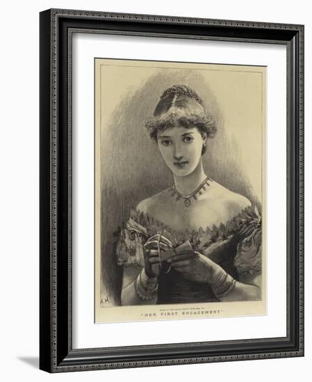 Her First Engagement-Arthur Hopkins-Framed Giclee Print