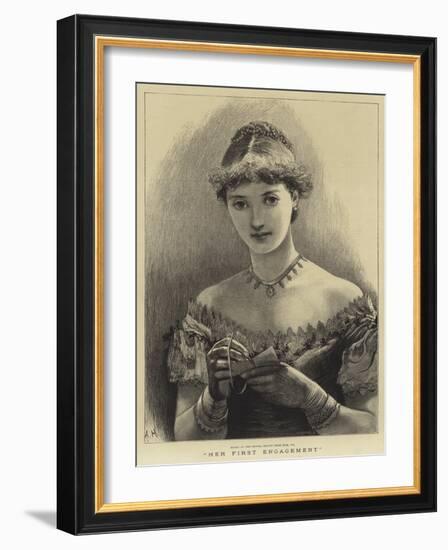 Her First Engagement-Arthur Hopkins-Framed Giclee Print