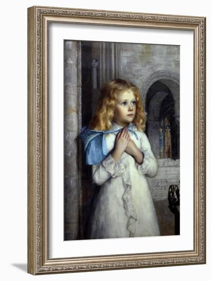 Her First Sermon-William Holman Hunt-Framed Giclee Print