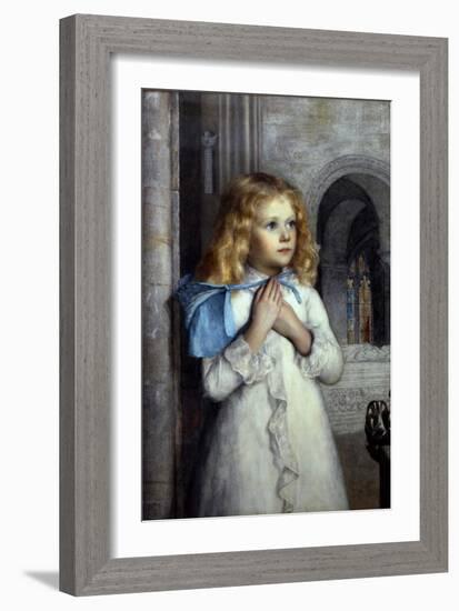 Her First Sermon-William Holman Hunt-Framed Giclee Print