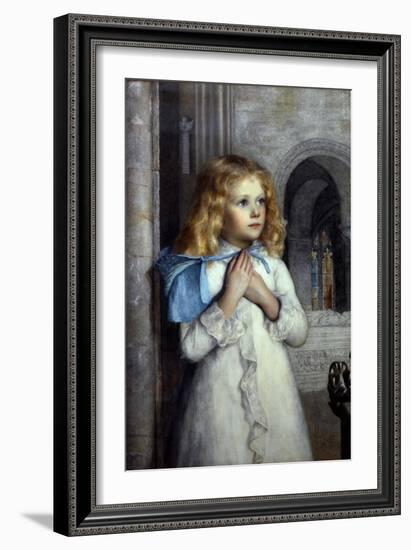 Her First Sermon-William Holman Hunt-Framed Giclee Print