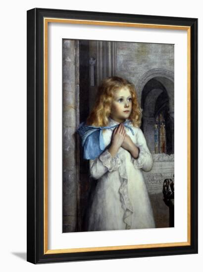 Her First Sermon-William Holman Hunt-Framed Giclee Print