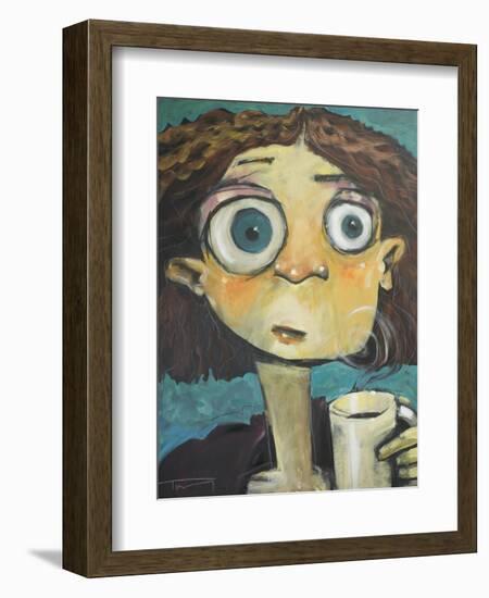 Her First Sip of Coffee-Tim Nyberg-Framed Premium Giclee Print