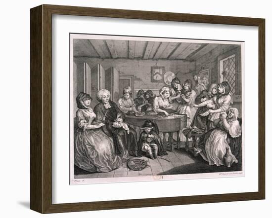 Her Funerall Properly Attended, Plate VI of the Harlot's Progress, 1732-William Hogarth-Framed Giclee Print