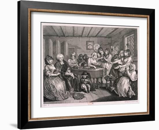 Her Funerall Properly Attended, Plate VI of the Harlot's Progress, 1732-William Hogarth-Framed Giclee Print