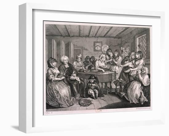 Her Funerall Properly Attended, Plate VI of the Harlot's Progress, 1732-William Hogarth-Framed Giclee Print