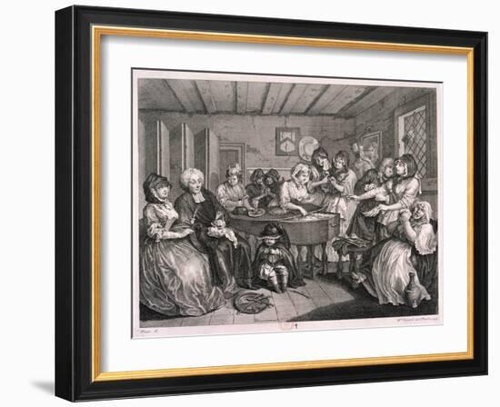 Her Funerall Properly Attended, Plate VI of the Harlot's Progress, 1732-William Hogarth-Framed Giclee Print