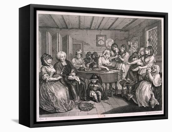 Her Funerall Properly Attended, Plate VI of the Harlot's Progress, 1732-William Hogarth-Framed Premier Image Canvas