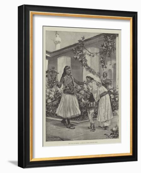 Her Lord and Master, a Scene in a North Albanian House-Richard Caton Woodville II-Framed Giclee Print