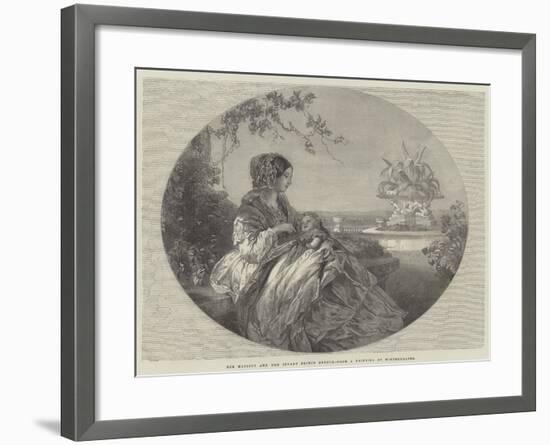 Her Majesty and the Infant Prince Arthur-Franz Xaver Winterhalter-Framed Giclee Print