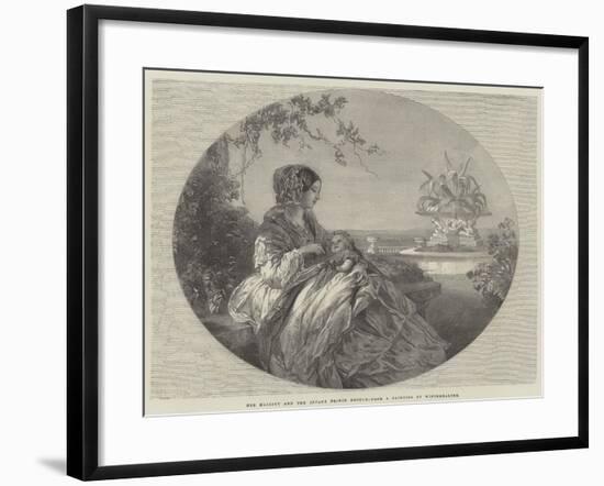 Her Majesty and the Infant Prince Arthur-Franz Xaver Winterhalter-Framed Giclee Print
