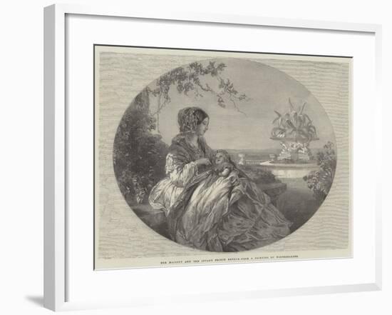 Her Majesty and the Infant Prince Arthur-Franz Xaver Winterhalter-Framed Giclee Print