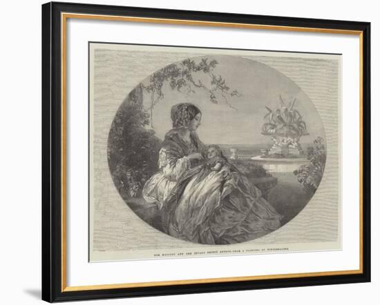 Her Majesty and the Infant Prince Arthur-Franz Xaver Winterhalter-Framed Giclee Print