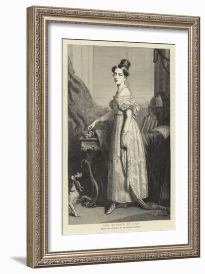 Her Majesty in 1836-Sir George Hayter-Framed Giclee Print