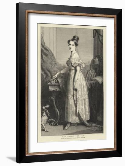 Her Majesty in 1836-Sir George Hayter-Framed Giclee Print