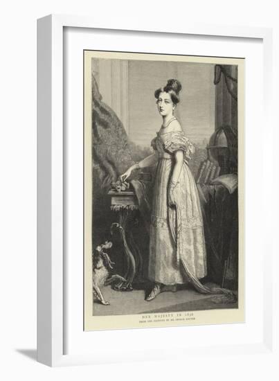 Her Majesty in 1836-Sir George Hayter-Framed Giclee Print