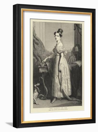 Her Majesty in 1836-Sir George Hayter-Framed Giclee Print