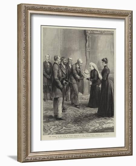 Her Majesty in the South of France, Reception of the French Crimean Veterans by the Queen-Godefroy Durand-Framed Giclee Print