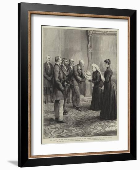 Her Majesty in the South of France, Reception of the French Crimean Veterans by the Queen-Godefroy Durand-Framed Giclee Print