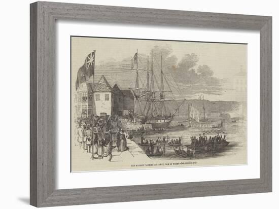 Her Majesty Landing at Cowes, Isle of Wight-null-Framed Giclee Print